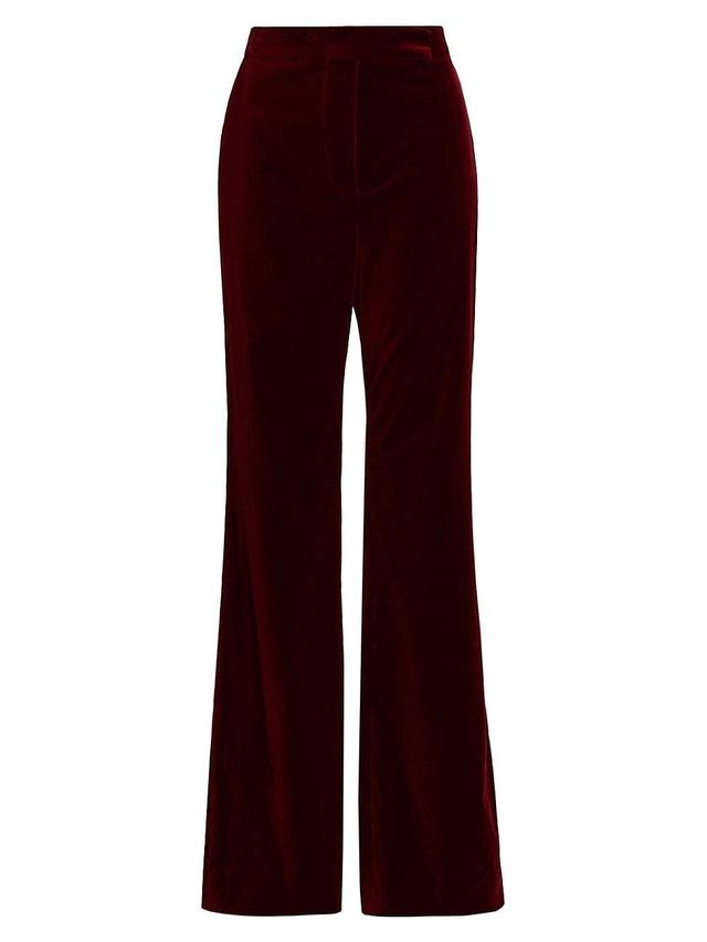 Womens Aceto Velvet High-Rise Straight-Leg Pants Product Image