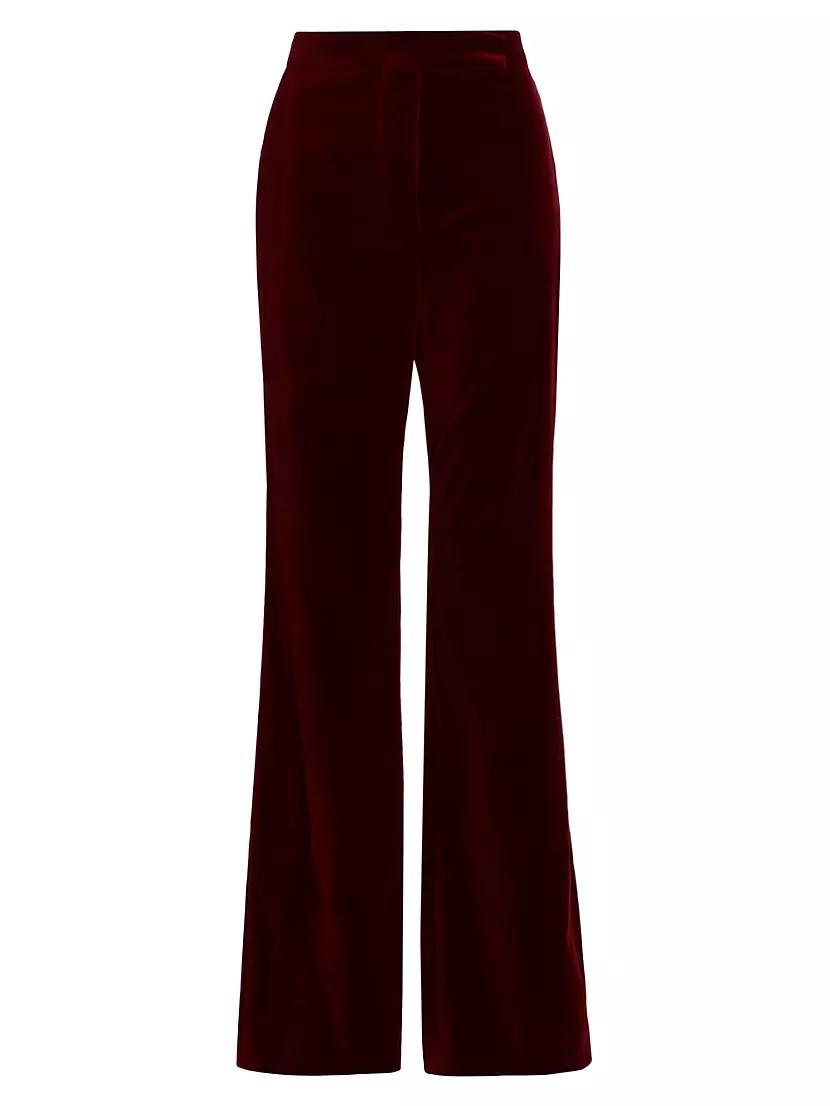 Aceto Velvet High-Rise Straight-Leg Pants product image