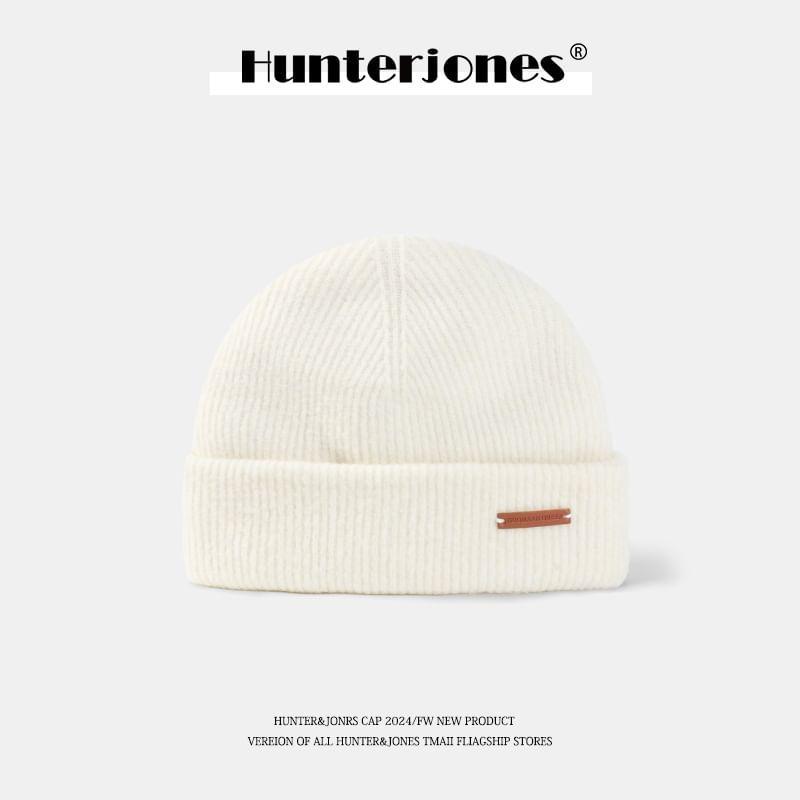 Plain Applique Knit Beanie Product Image