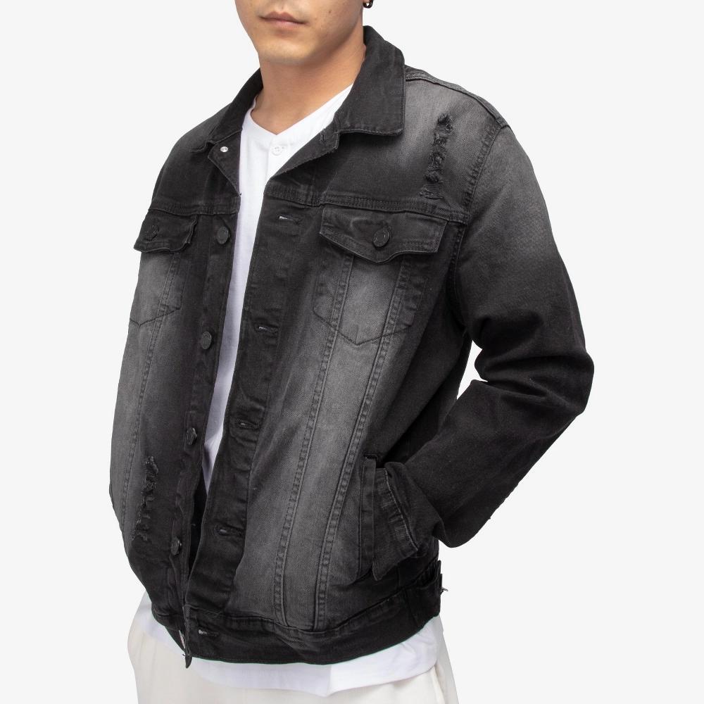 X RAY Men's Denim Jacket in BLACK DENIM Size Medium Product Image