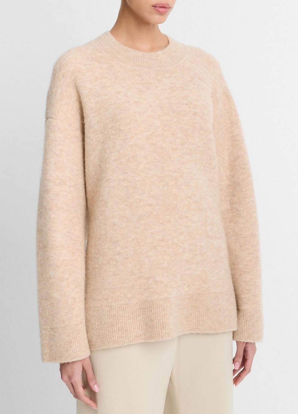 Textured Soft Sculpted Crew Neck Sweater Product Image