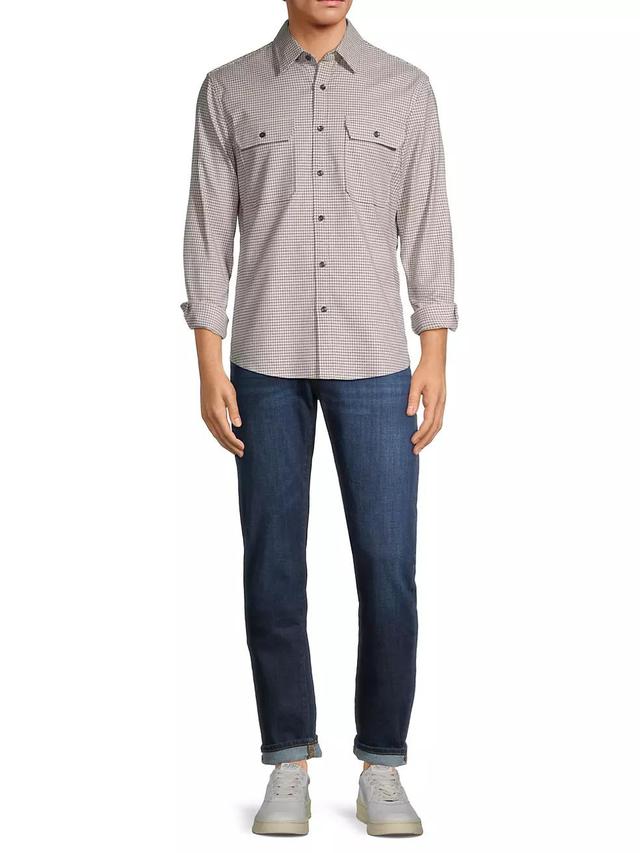 Tattersall Stretch Button-Front Shirt Product Image