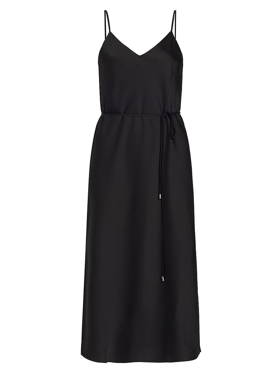 Womens Lilli Belted Satin Midi-Dress Product Image