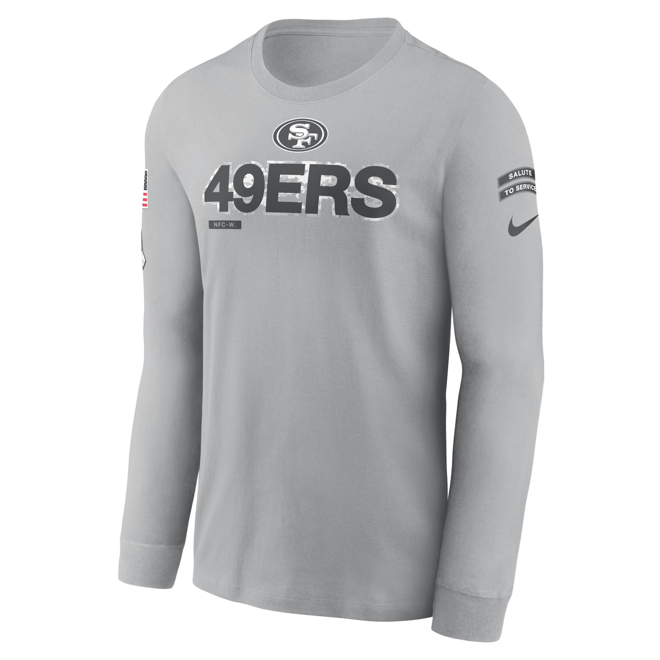 San Francisco 49ers Salute to Service Mascot Edge Legend Nike Men's NFL Long-Sleeve T-Shirt Product Image