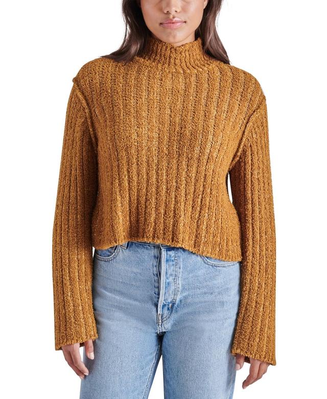 Steve Madden Womens Kirsten Chunky Cropped Mock Neck Sweater Product Image