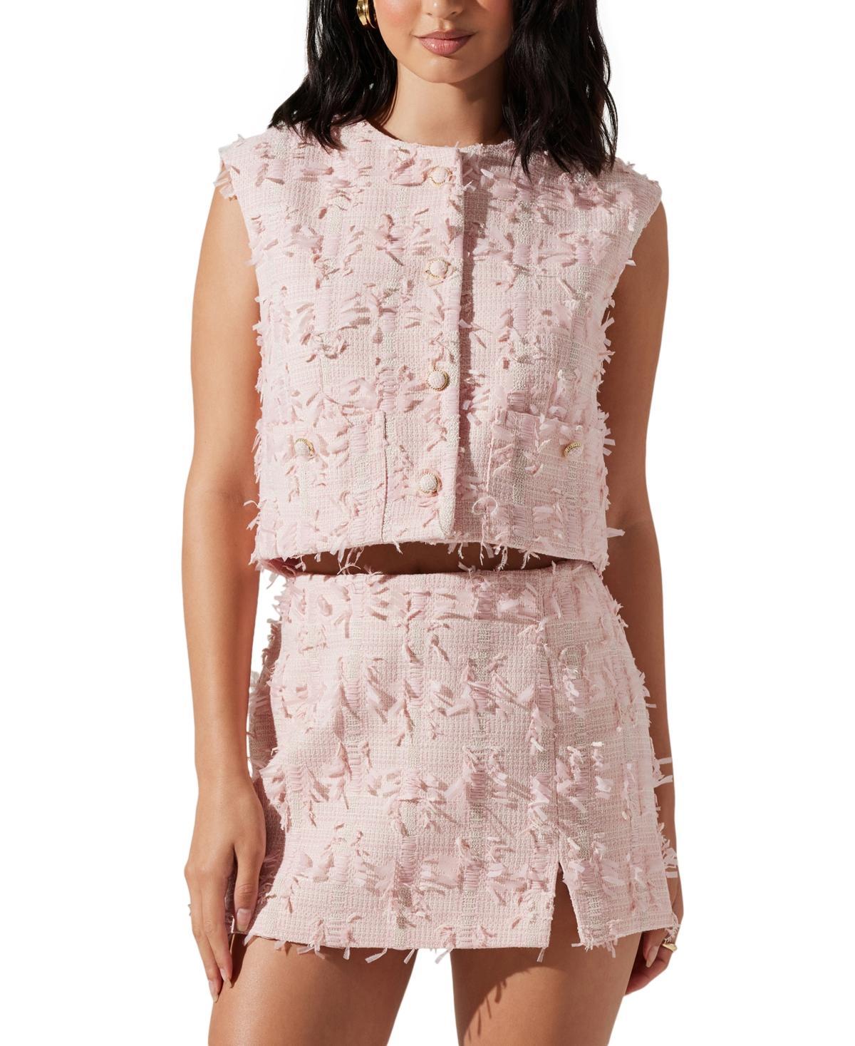 Astr the Label Womens Darcie Jacquard Tweed Skort product image