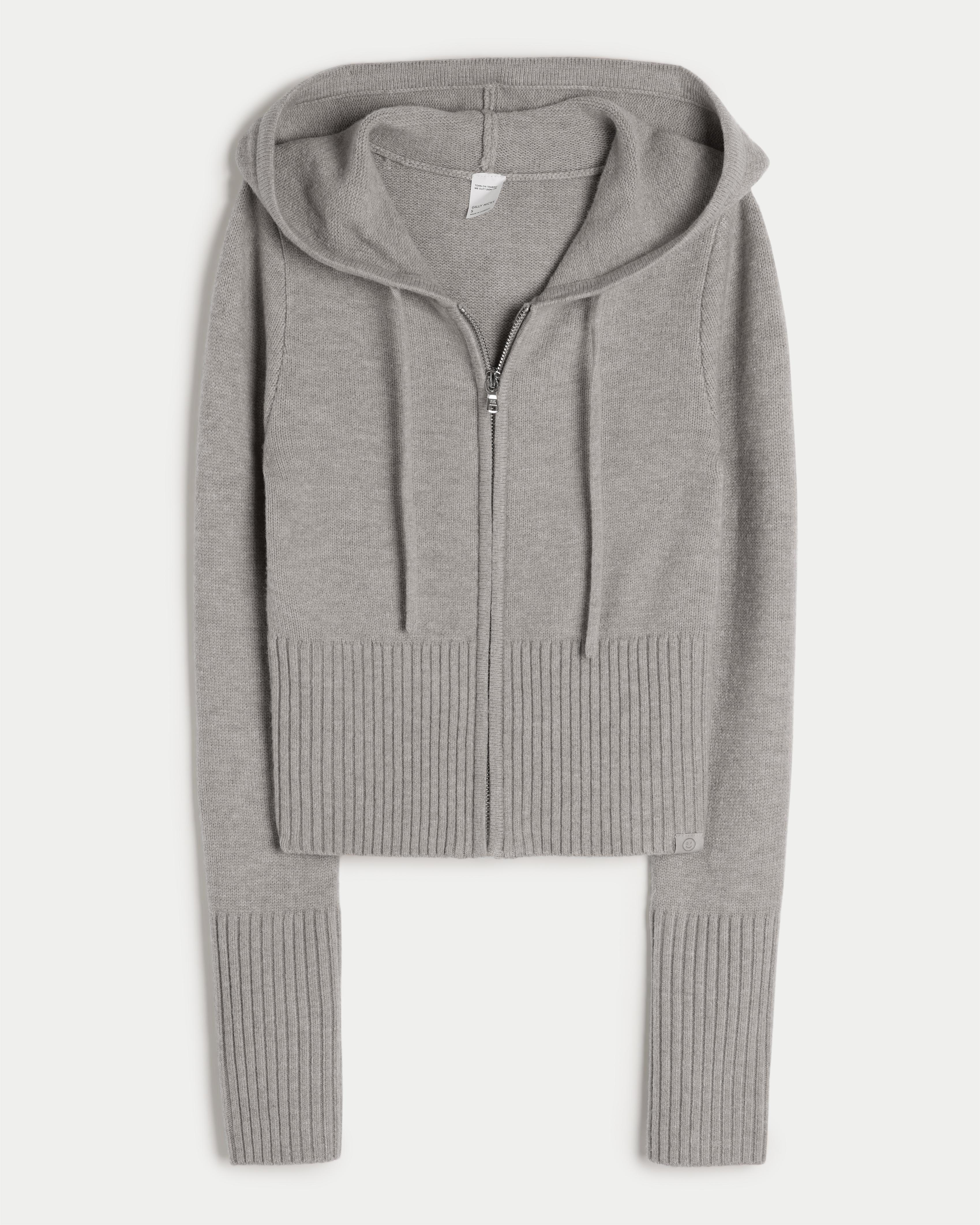 Gilly Hicks Sweater-Knit Zip-Up Hoodie Product Image