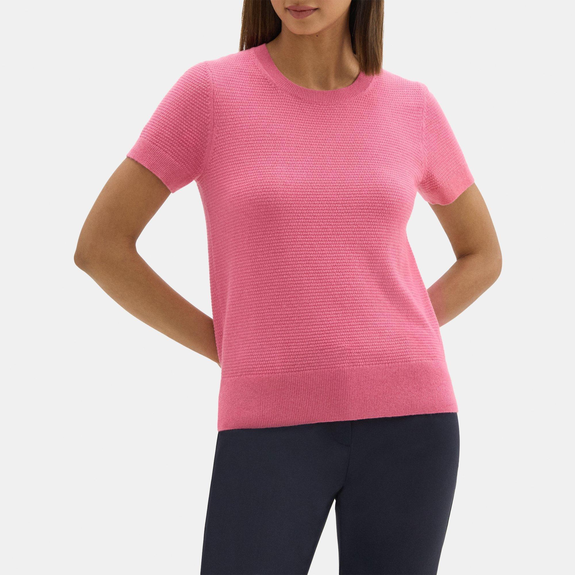 Cashmere Short-Sleeve Sweater | Theory Outlet Product Image