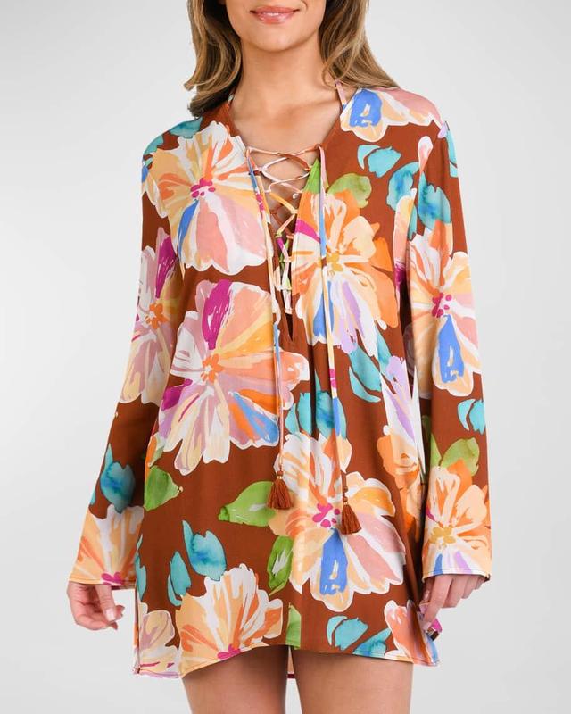 Saharan Sands V-Neck Tunic Coverup Product Image