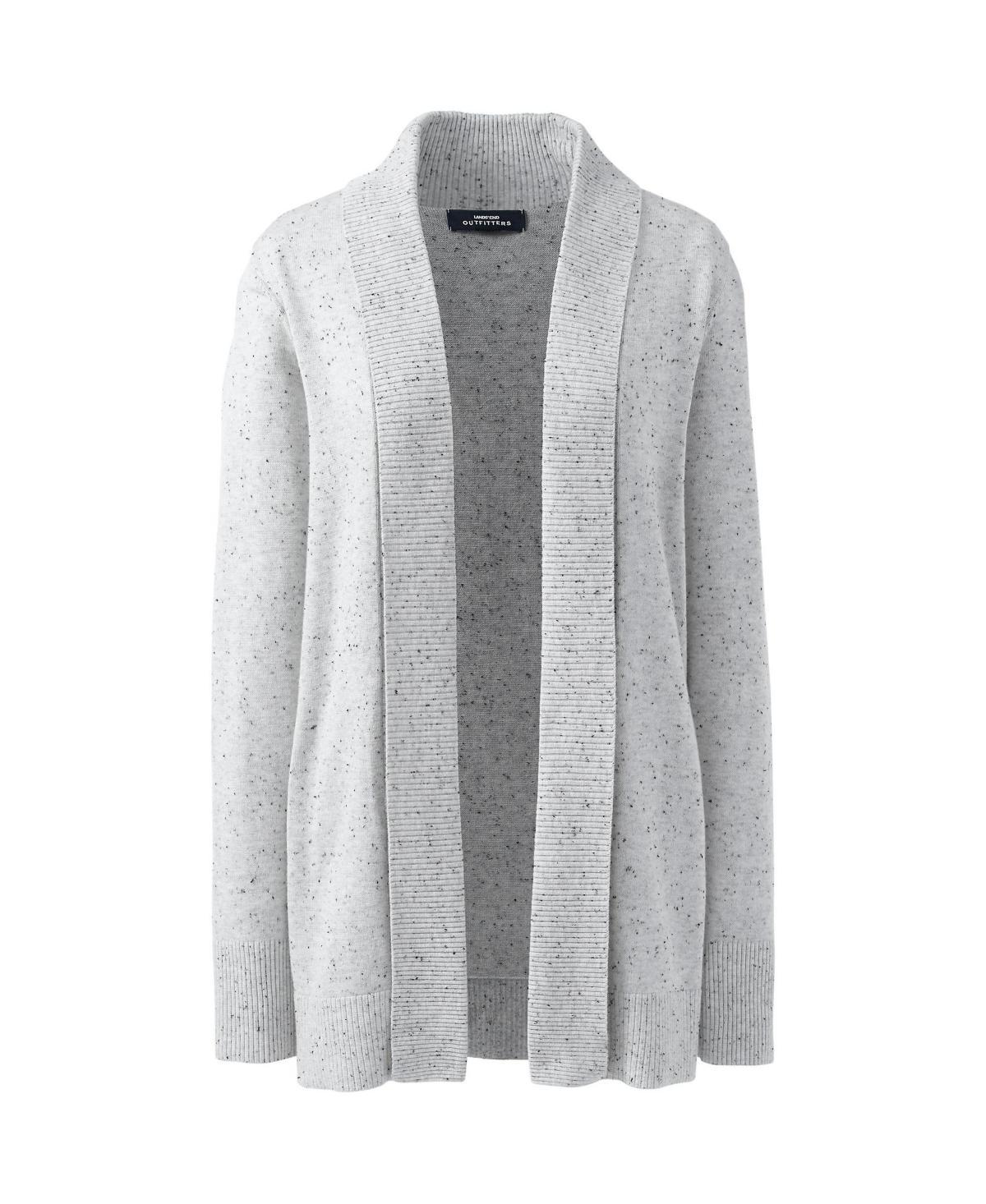 Lands End Womens School Uniform Cotton Modal Shawl Collar Cardigan Sweater Product Image