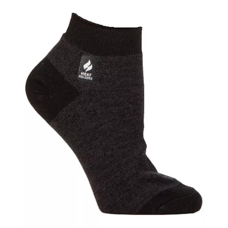 Womens Heat Holders Ultra Lite 3x Warmer Twist Ankle Socks Black Grey Product Image