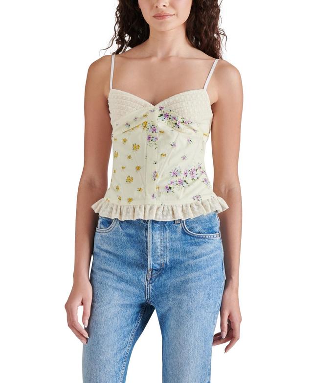 Steve Madden Womens Blossom Sleeveless Ruffle-Trim Top Product Image