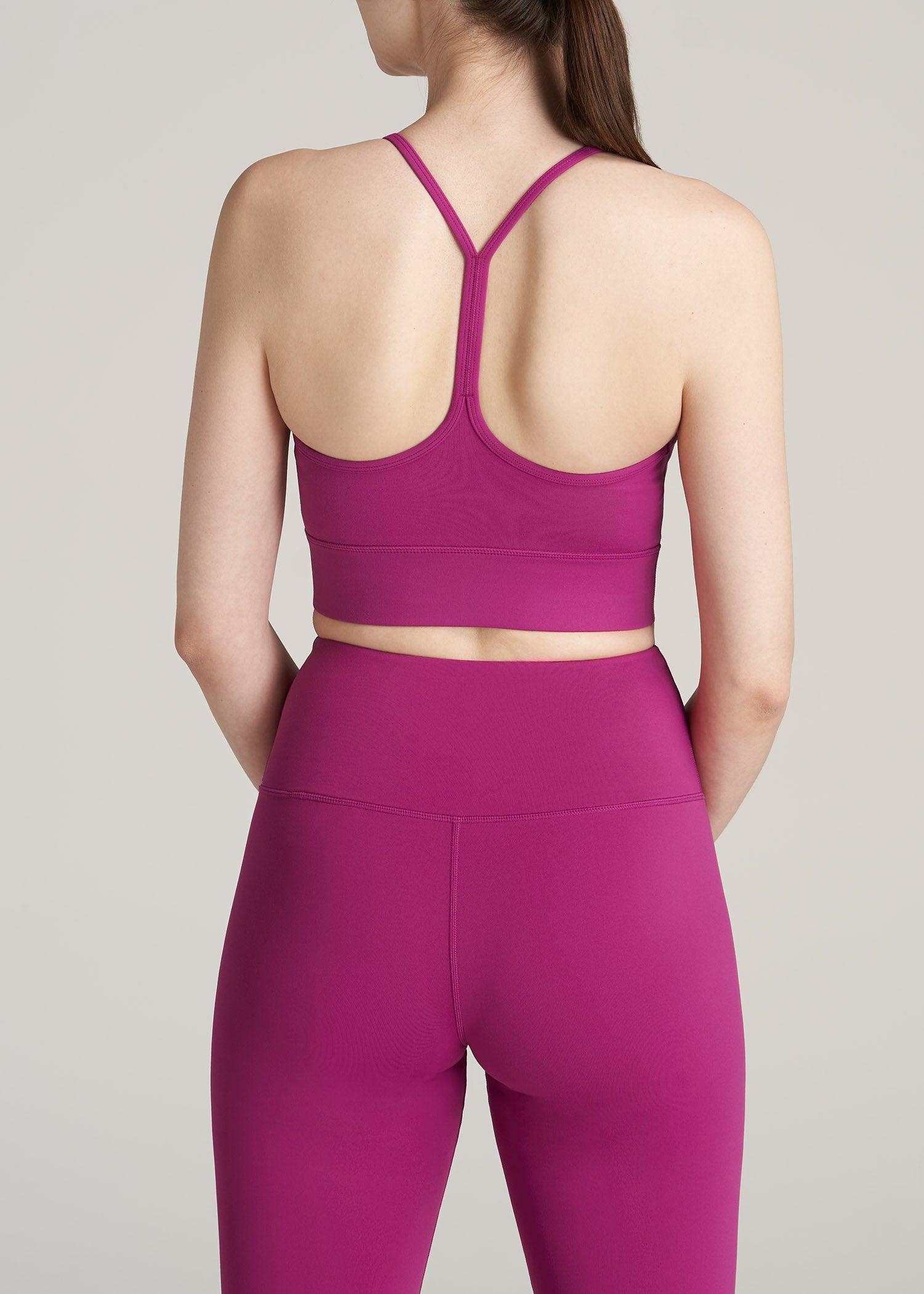 Racerback Women's Tall Sports Bra in Pink Orchid Product Image