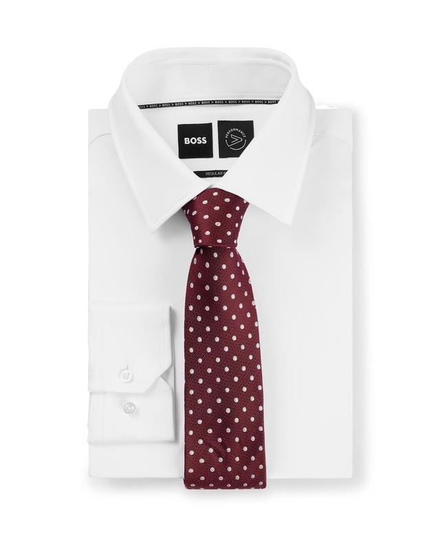 Boss by Hugo Boss Mens Micro Pattern Silk-Jacquard Tie Product Image