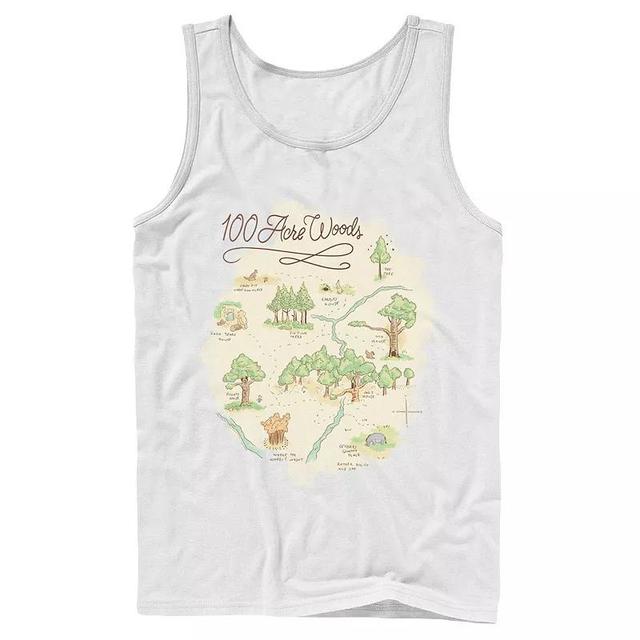 Mens Disney Winnie The Pooh 100 Acre Woods Map Tank Top Product Image