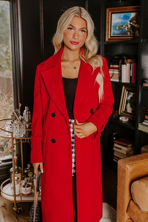 City Nights Coat in Red Product Image