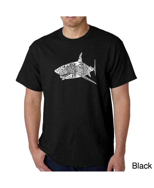 La Pop Art Mens Word Art T-Shirt - Shark Species Product Image