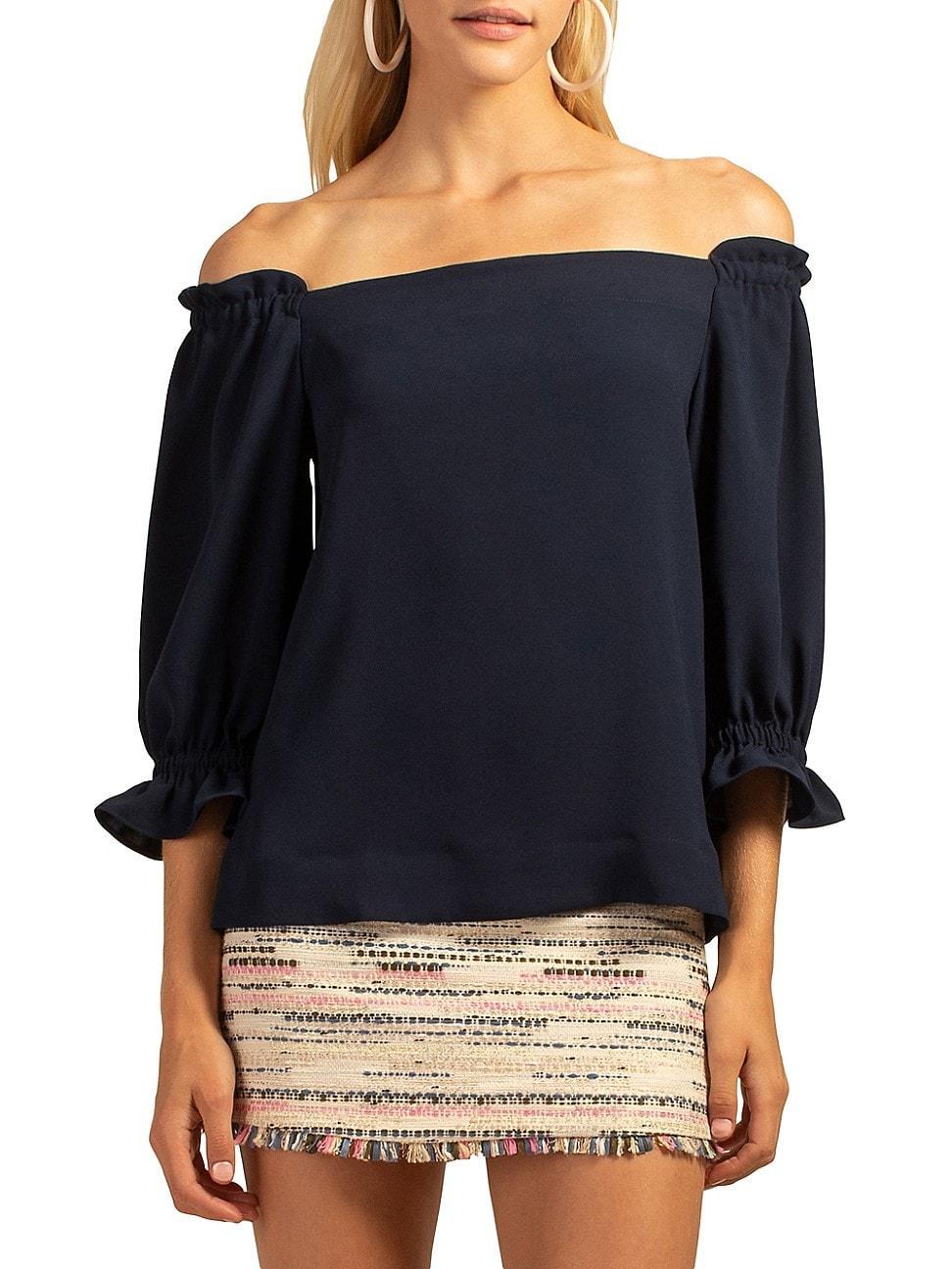 Womens Equinox Ruffled Chiffon Top Product Image