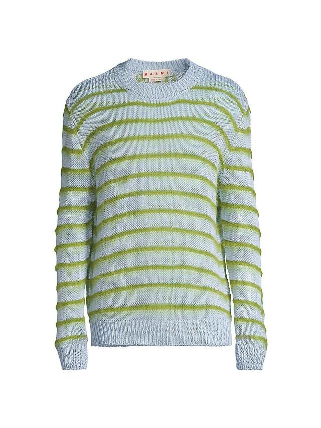 Mens Striped Knit Sweater Product Image