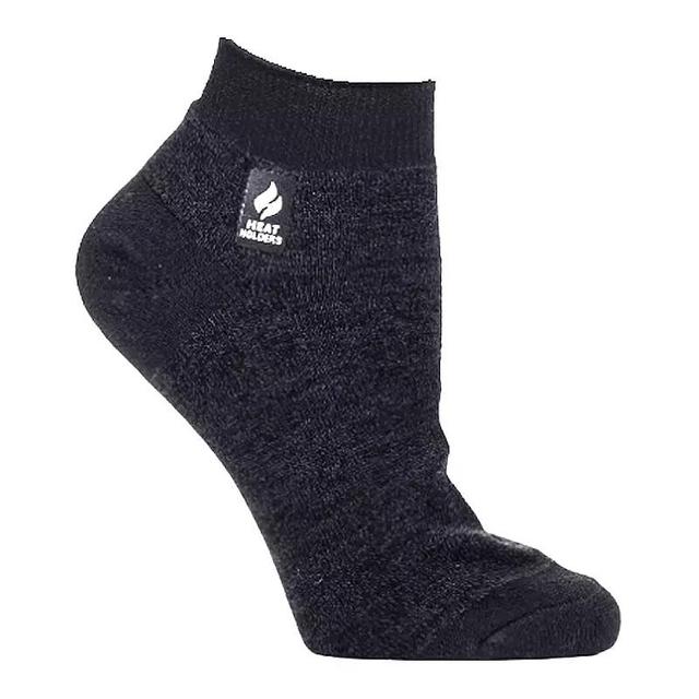 Womens Heat Holders Ultra Lite 3x Warmer Solid Ankle Socks Grey Product Image