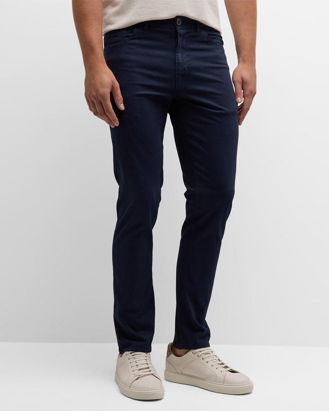 Mens Cashmere-Cotton Slim 5-Pocket Pants Product Image