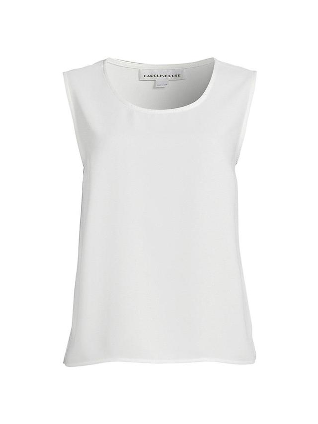 Womens Suzette Crepe Sleeveless Blouse Product Image