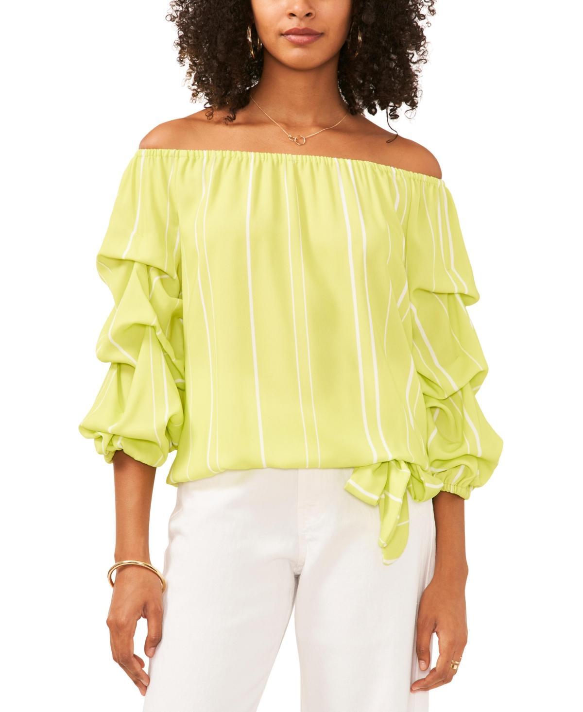 Vince Camuto Off the Shoulder Stripe Blouse Product Image