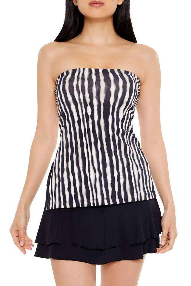 Zebra Striped Tube Top | Forever 21 Product Image