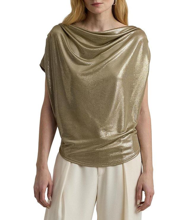 Lauren Ralph Lauren Foil Short Sleeve Blouse Product Image