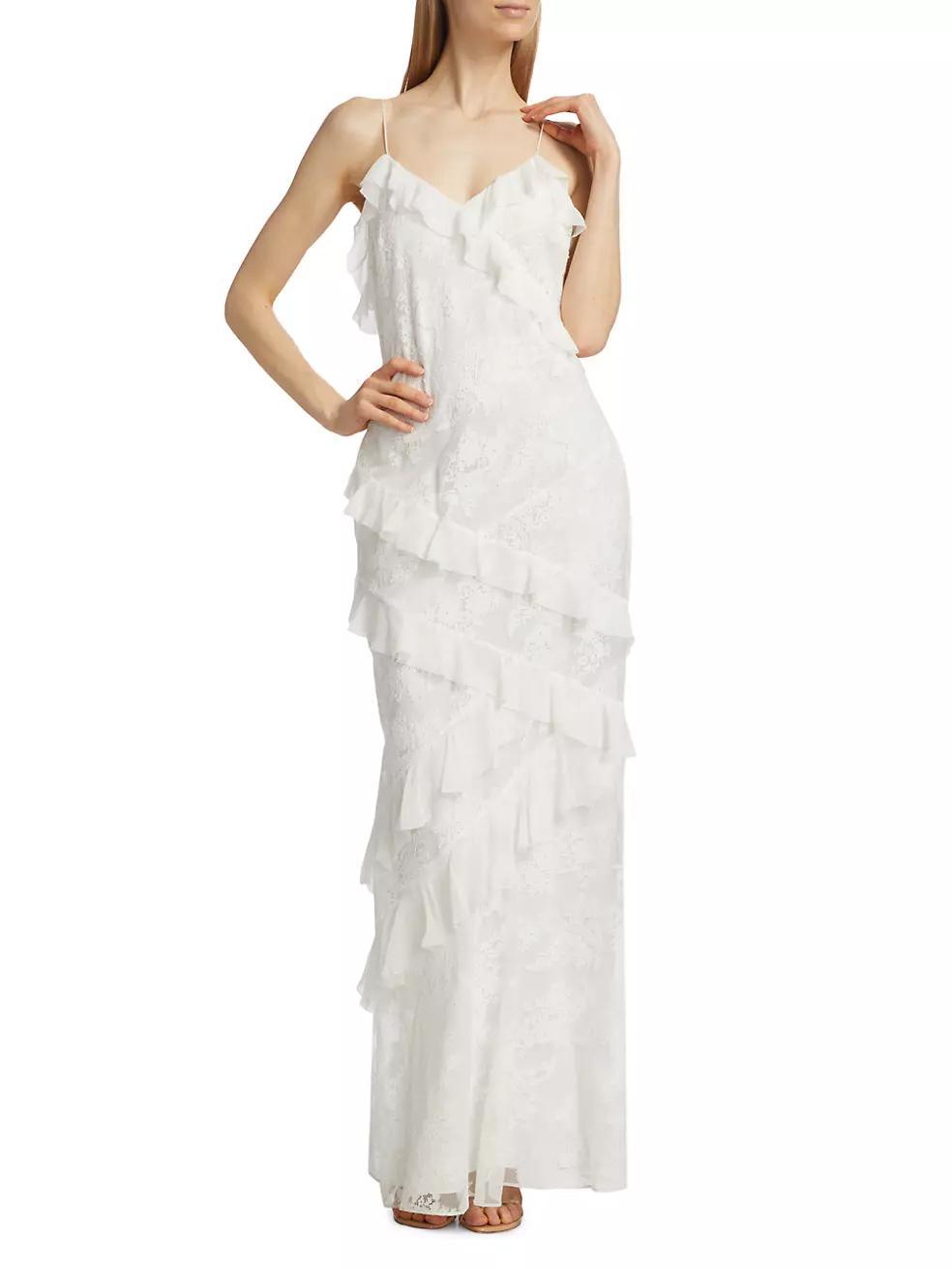 Rialto Lace & Ruffle Maxi Dress Product Image