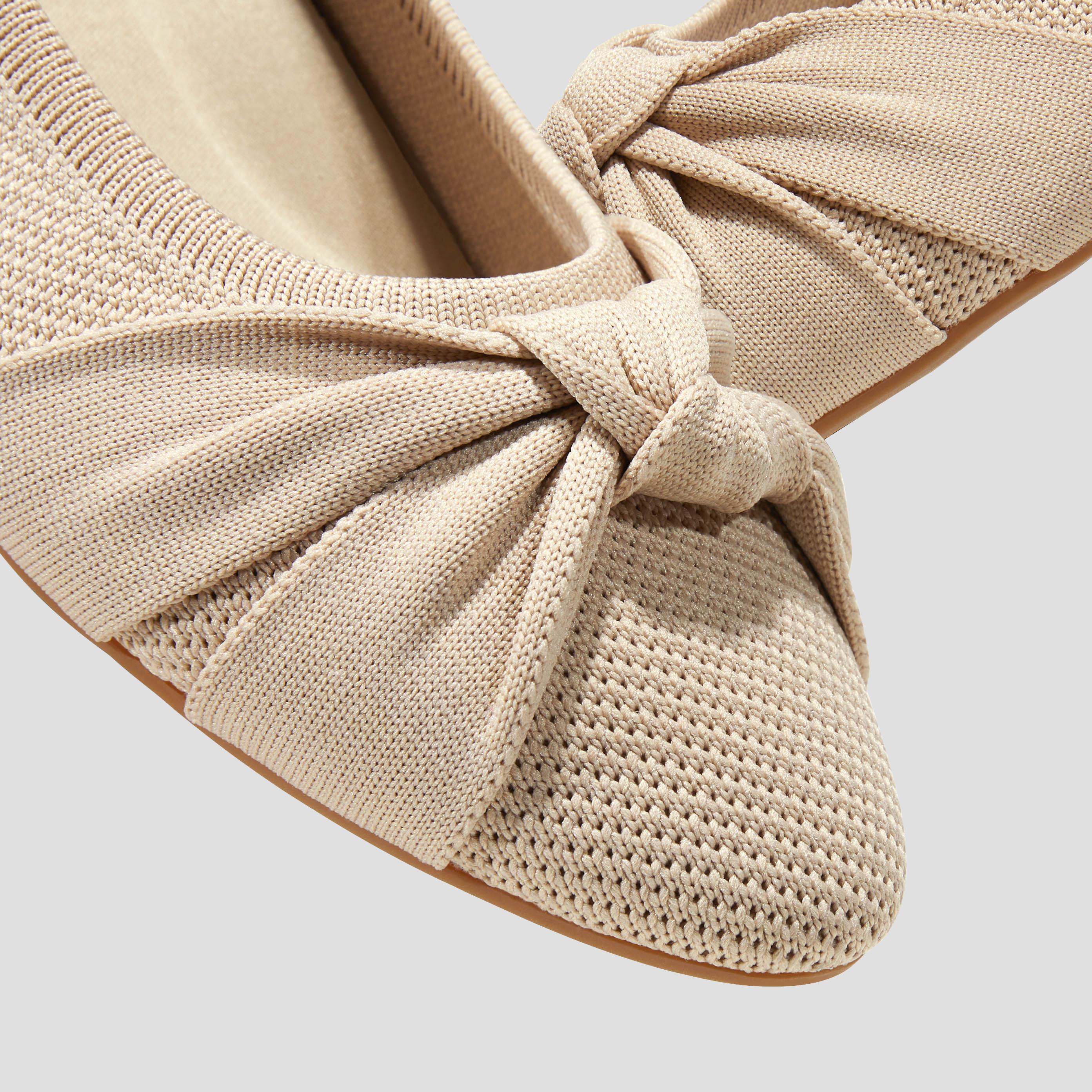 Almond-Toe Knotted Flats (Bibi) Product Image