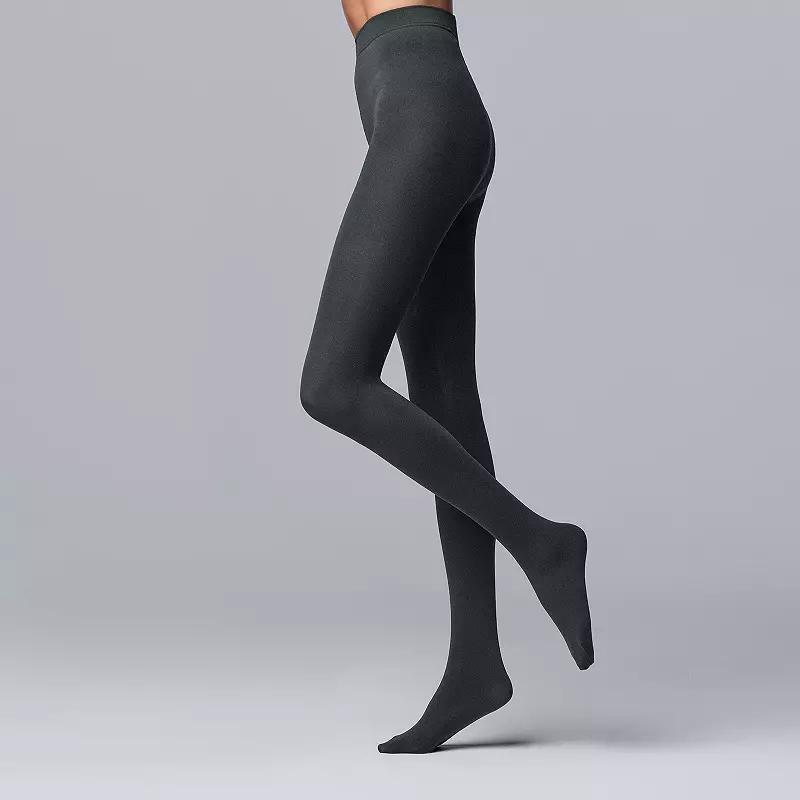 Womens Simply Vera Vera Wang Fleece Lined Tights Product Image