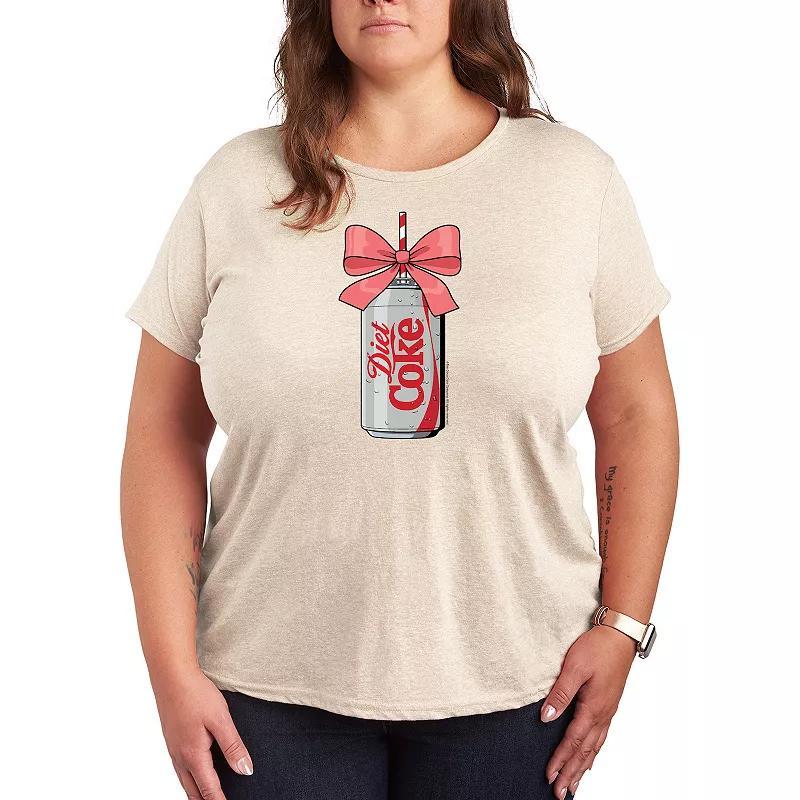 Plus Size Diet Coke Can Bow Graphic Tee, Womens Product Image