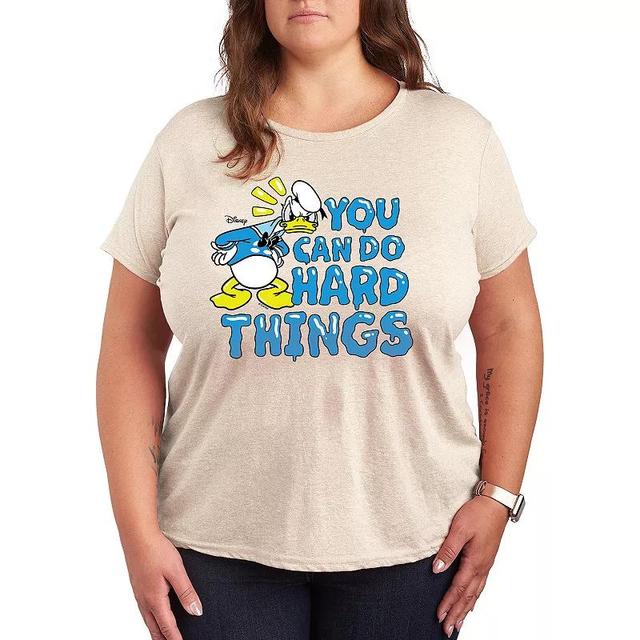 Disneys Donald Duck Plus You Can Do Hard Things Graphic Tee, Womens Product Image