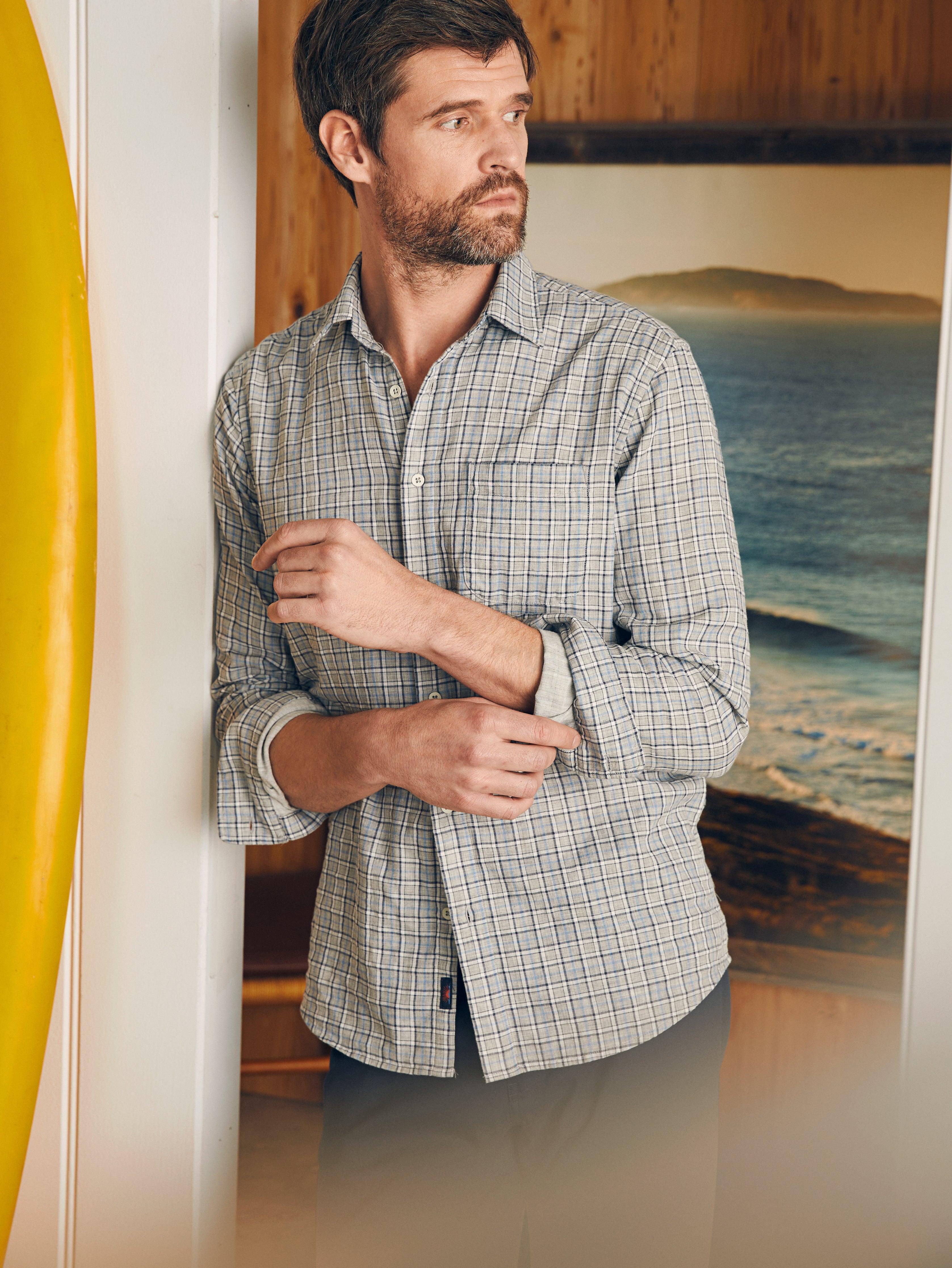 Sunwashed Chambray Shirt - Silver Falls Plaid Male Product Image