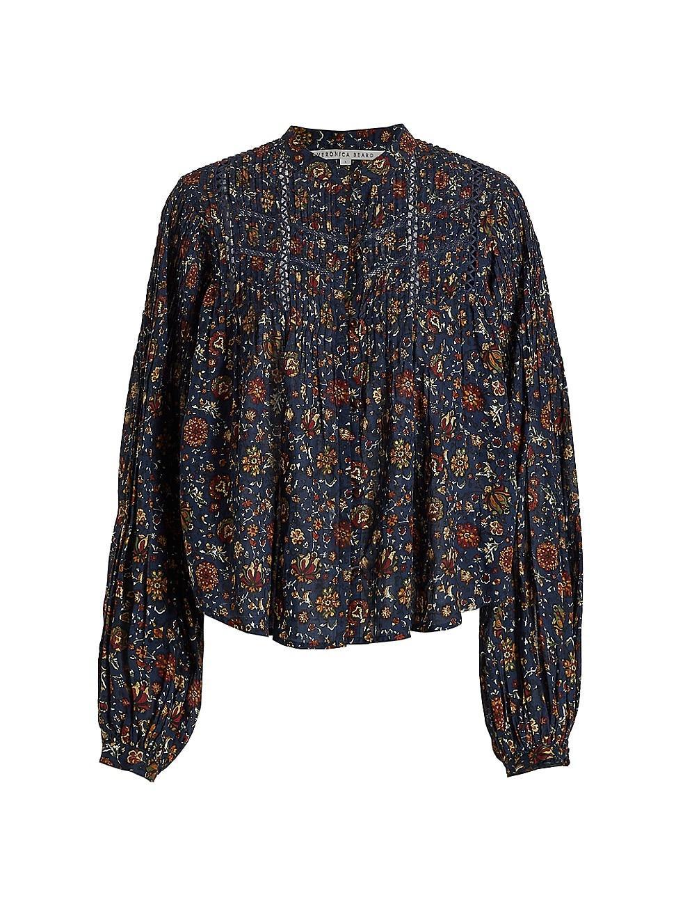 Womens Sherwood Pleated Floral Blouse Product Image