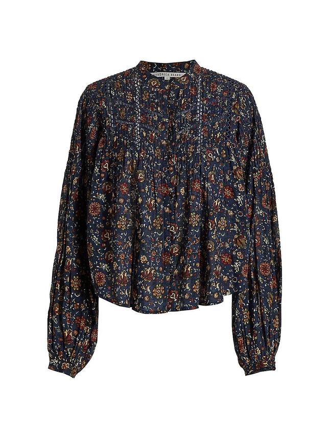 Sherwood Pleated Floral Blouse Product Image