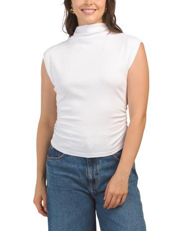 Amara Rib Power Shoulder Top for Women product image