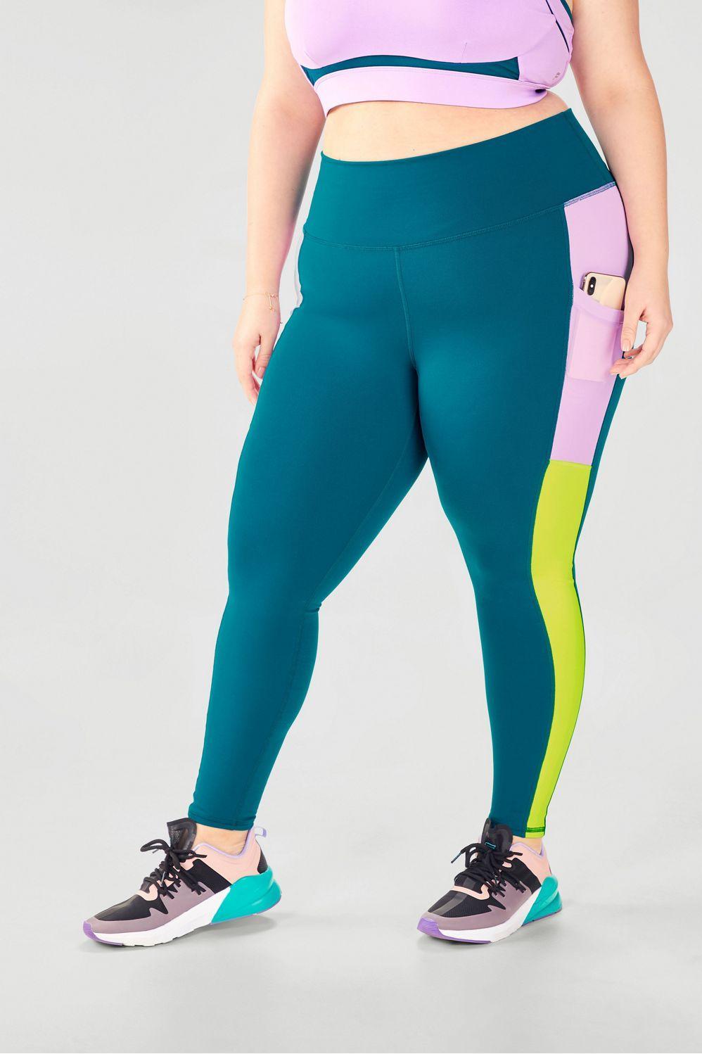 Fabletics On-the-Go High-Waisted Legging Womens green plus Size 4X Product Image