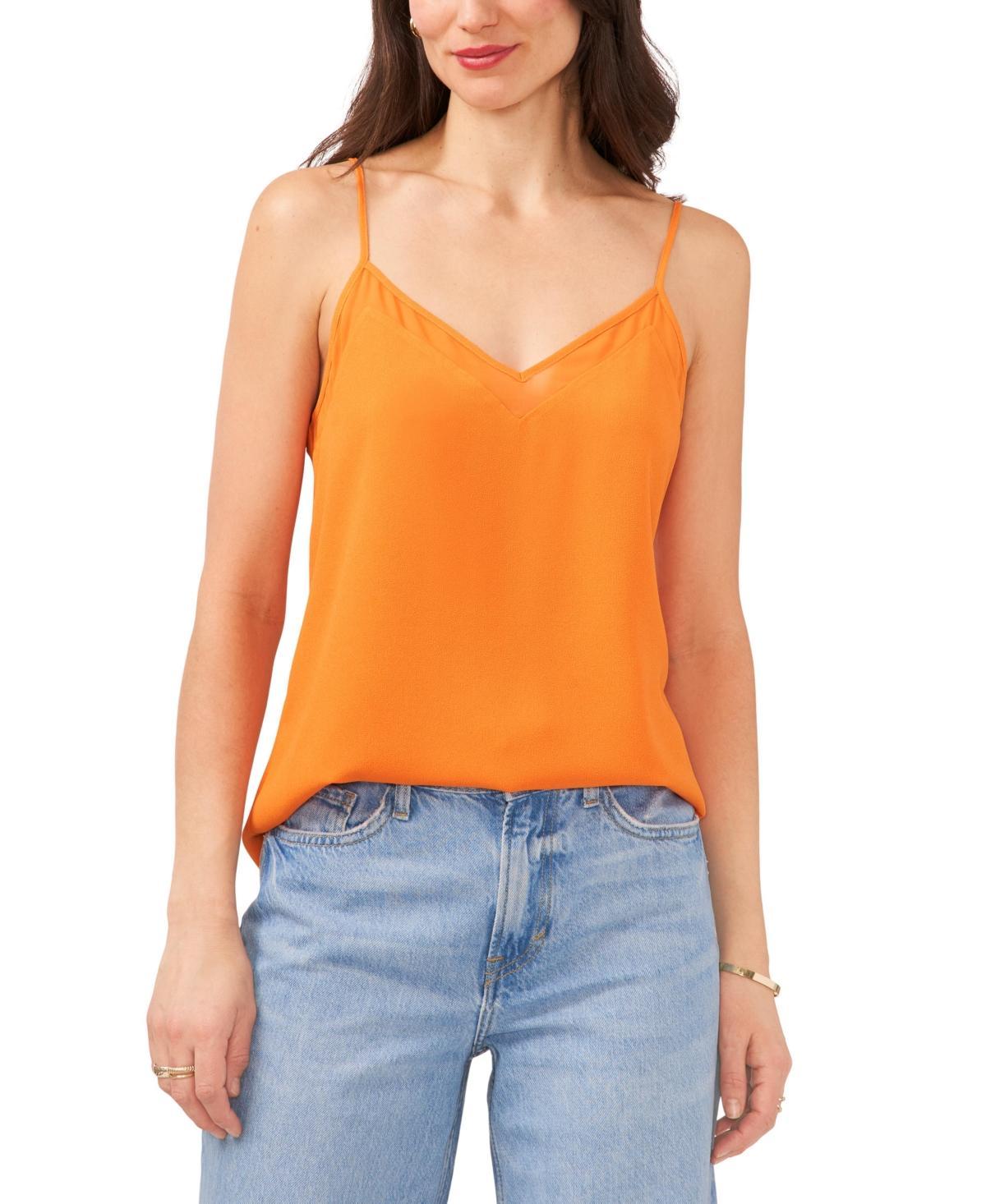 1.state Womens Spaghetti Strap Chiffon-Trim Camisole Product Image