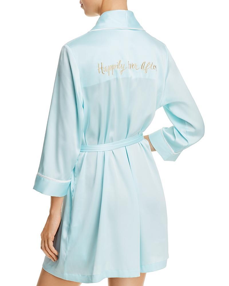 Womens 3/4 Short Sleeve Satin Shawl Collar Robe Product Image