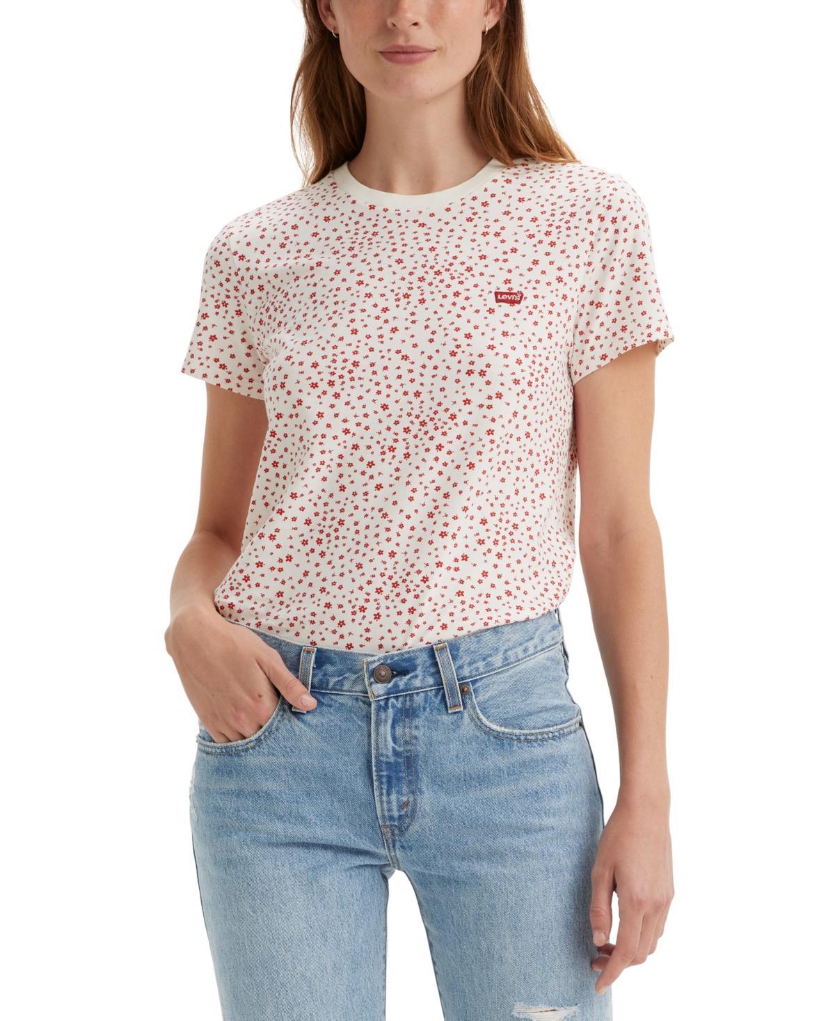 Levis Womens The Perfect Crewneck Cotton T-Shirt Product Image