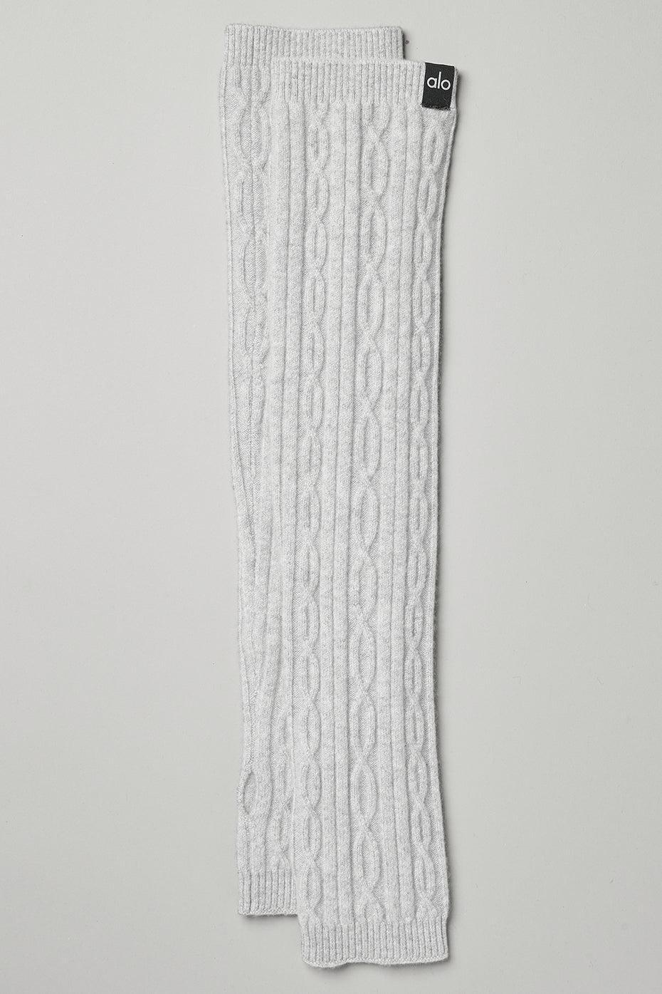 Cable Knit Arm Warmers - Athletic Heather Grey Female Product Image