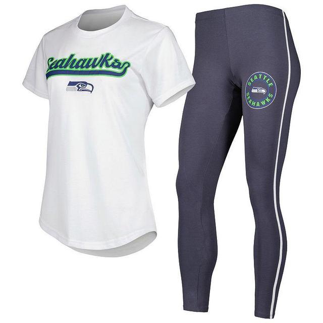 Womens Concepts Sport /Charcoal Seattle Seahawks Sonata T-Shirt & Leggings Sleep Set Product Image