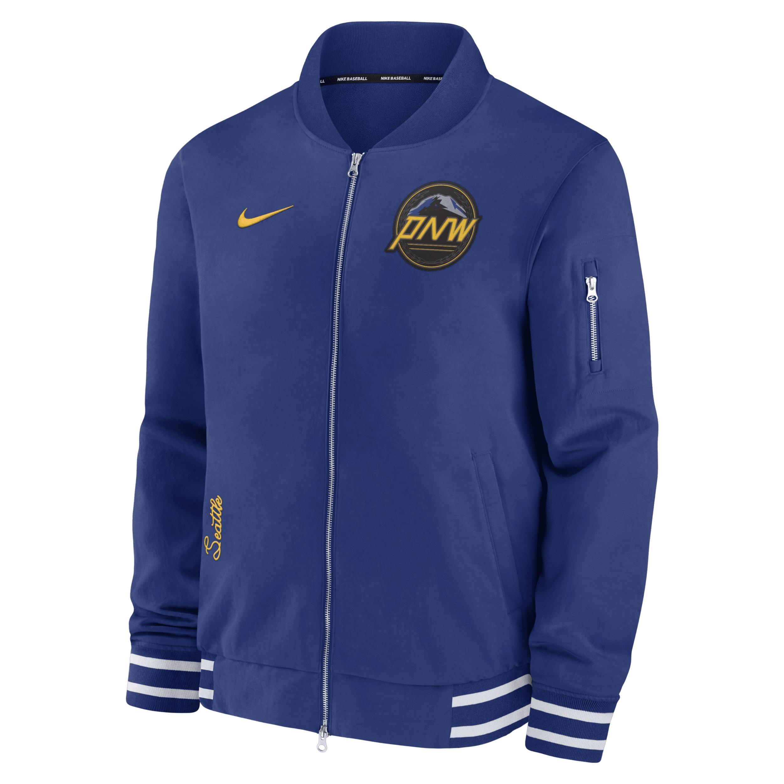 Houston Astros Authentic Collection Nike Mens MLB Full-Zip Bomber Jacket Product Image