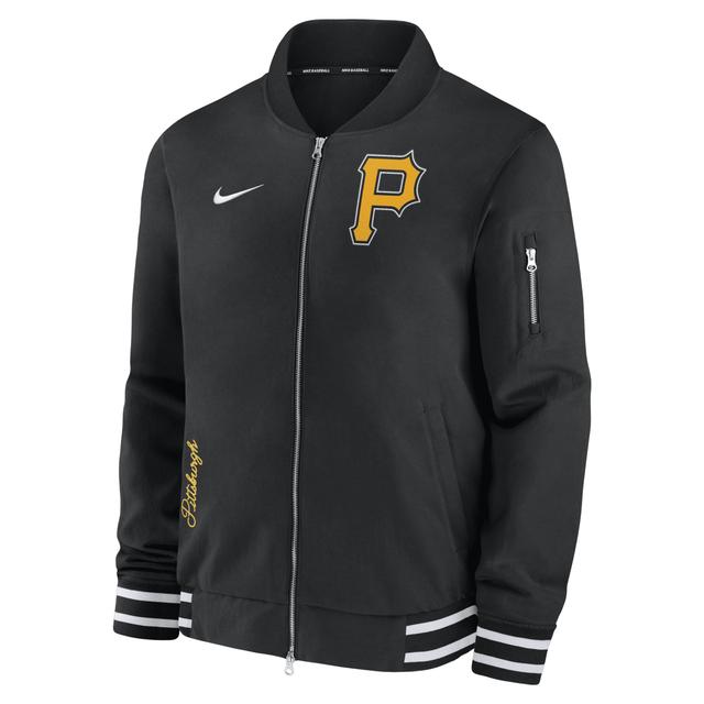 Nike Mens Black San Francisco Giants Authentic Collection Full-Zip Bomber Jacket Product Image