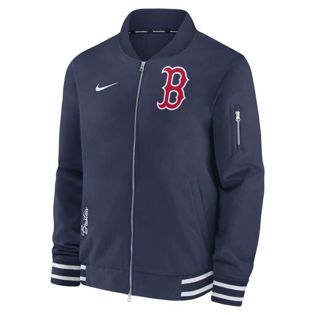 Boston Red Sox Authentic Collection Nike Mens MLB Full-Zip Bomber Jacket Product Image