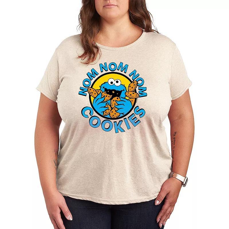 Plus Sesame Street Nom Nom Nom Graphic Tee, Womens Product Image