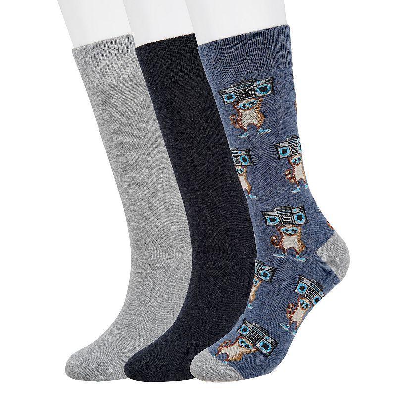 Mens Sonoma Goods For Life 3-pack Mixed Novelty Socks Product Image