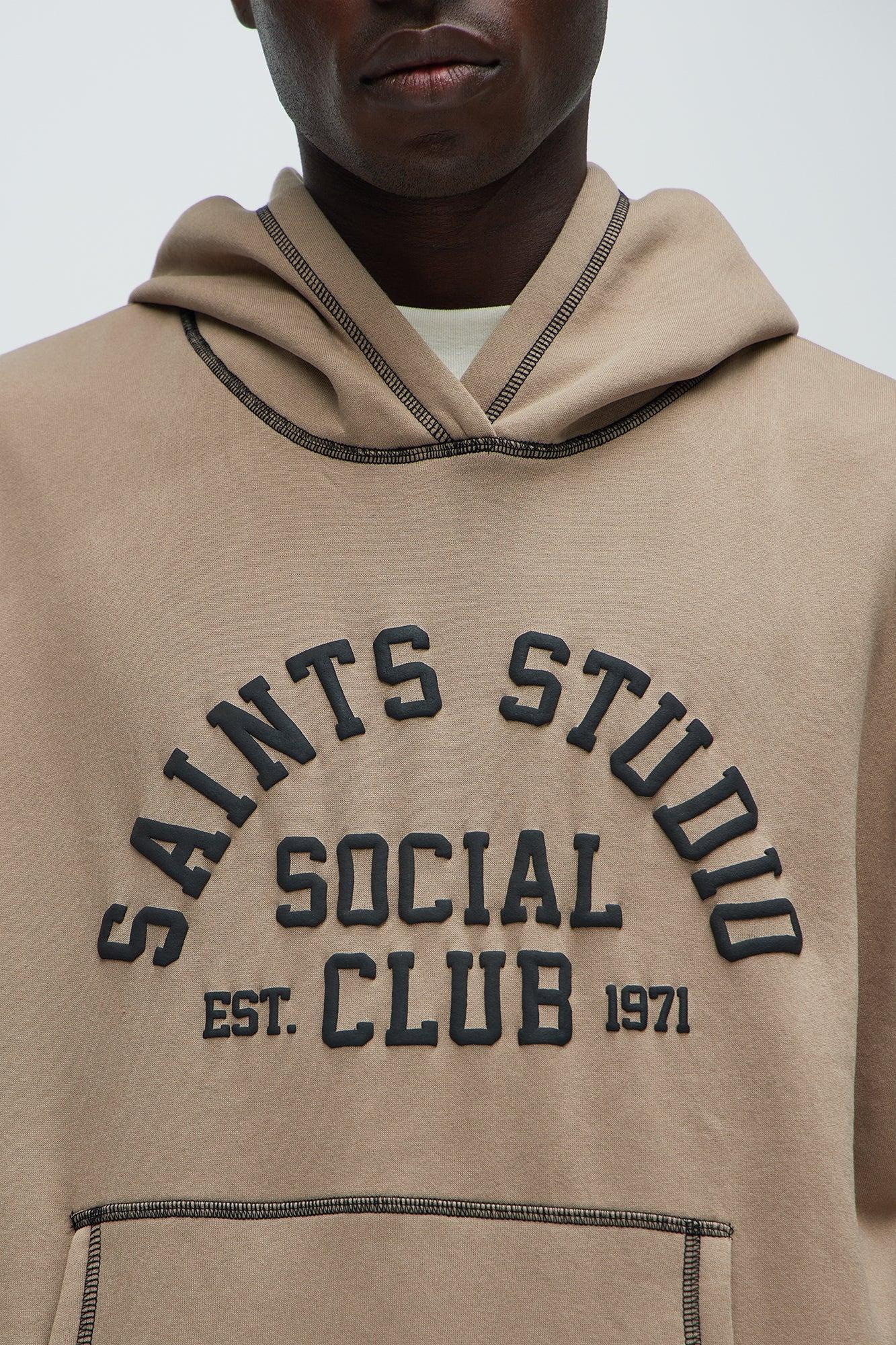 Saints Studio Social Club Hoodie - Taupe Product Image